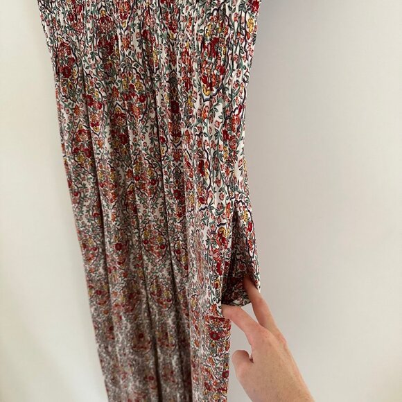 Boden Womens Smocked Waist Jersey Maxi Dress Size US 6P Vacation Floral Boho - Picture 4 of 12